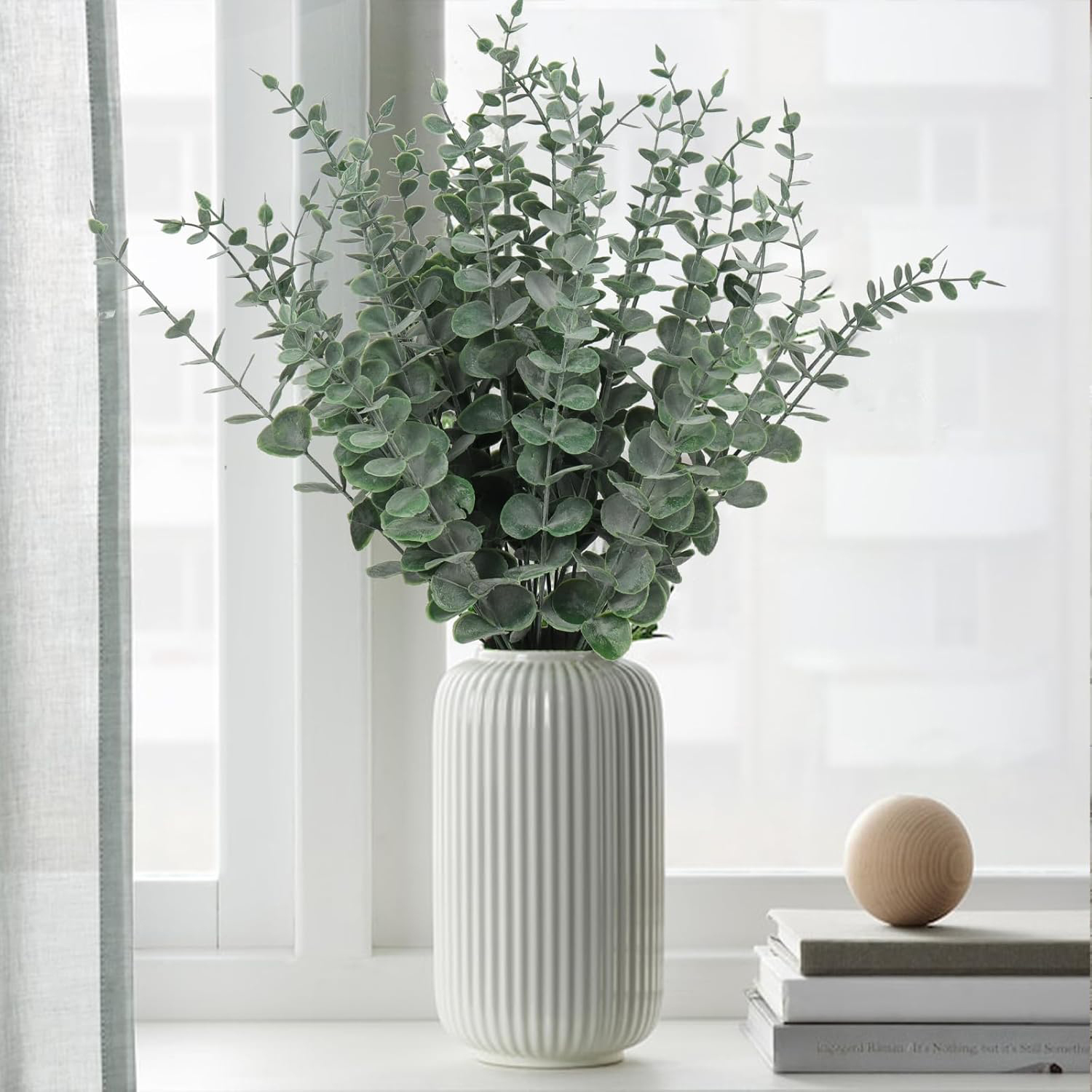 Art Craft Vase - Plantes artificielles feuilles d'eucalyptus, fausses plantes,