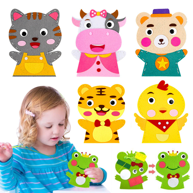 Art Craft For 3 Year Old - Marionnette à main d'animal de dessin