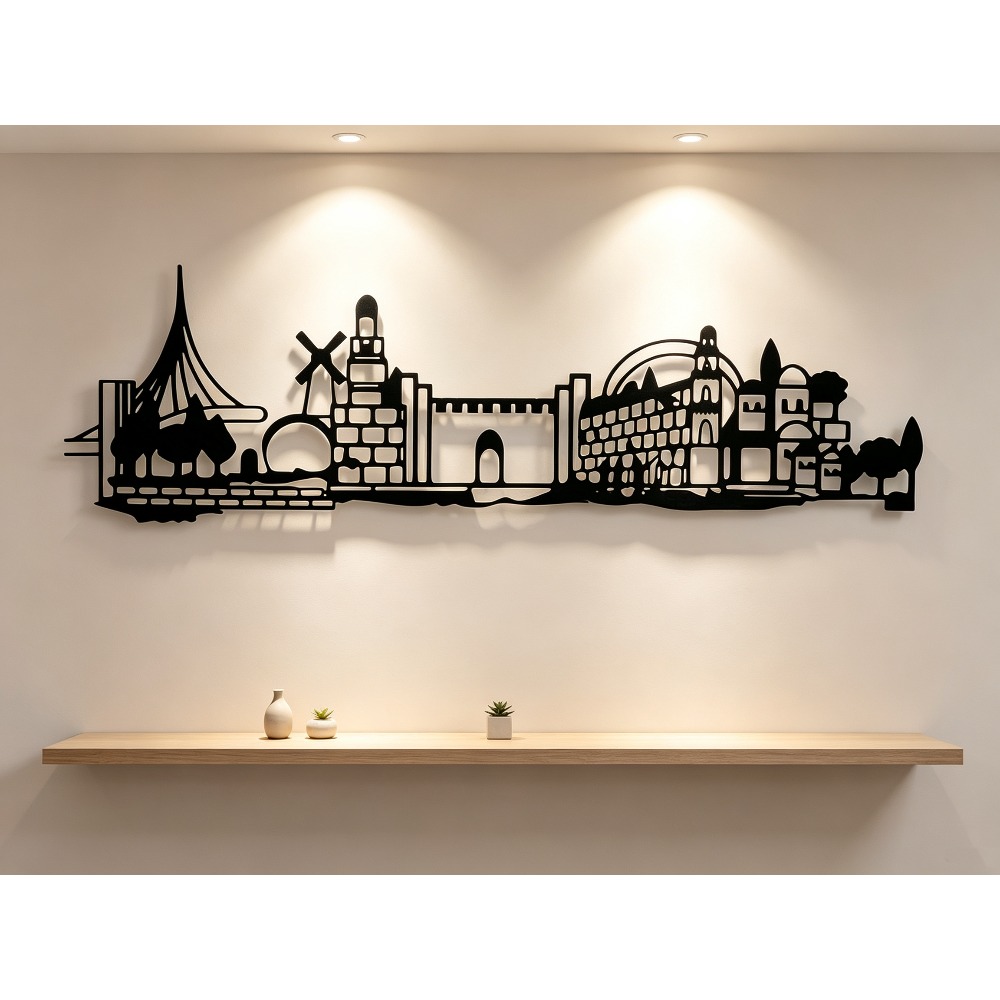 Art & Craft Village Pondicherry - CIFBUY Décoration murale en métal, silhouette