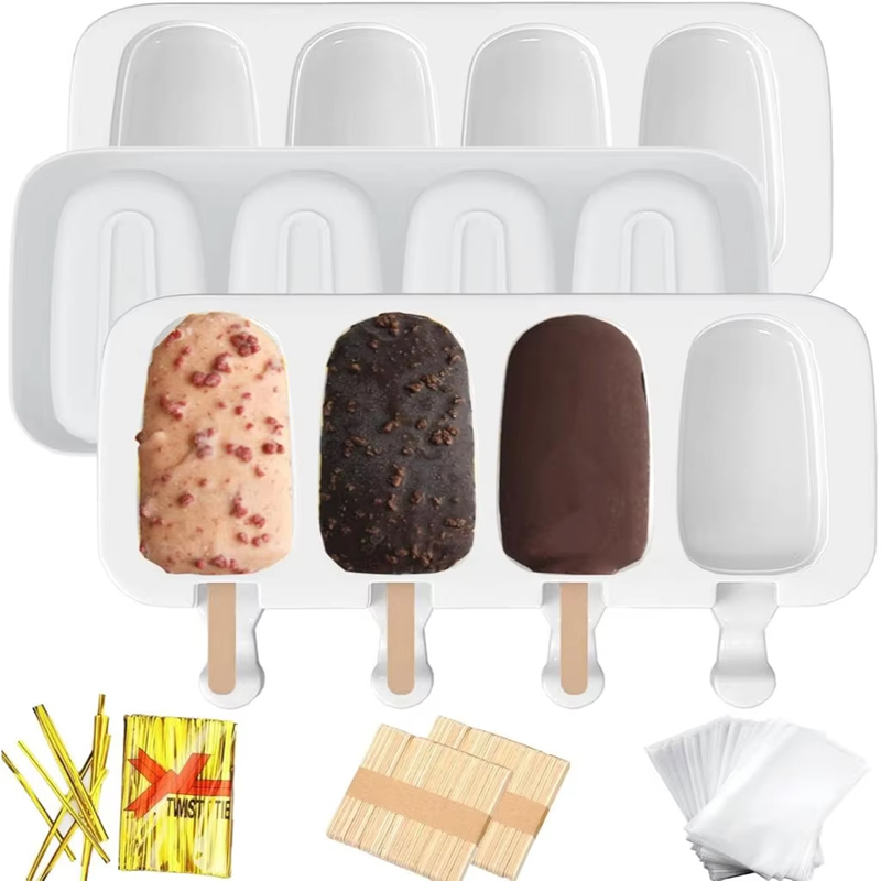 Art Craft Ice Cream - Lot de 4 grands moules à