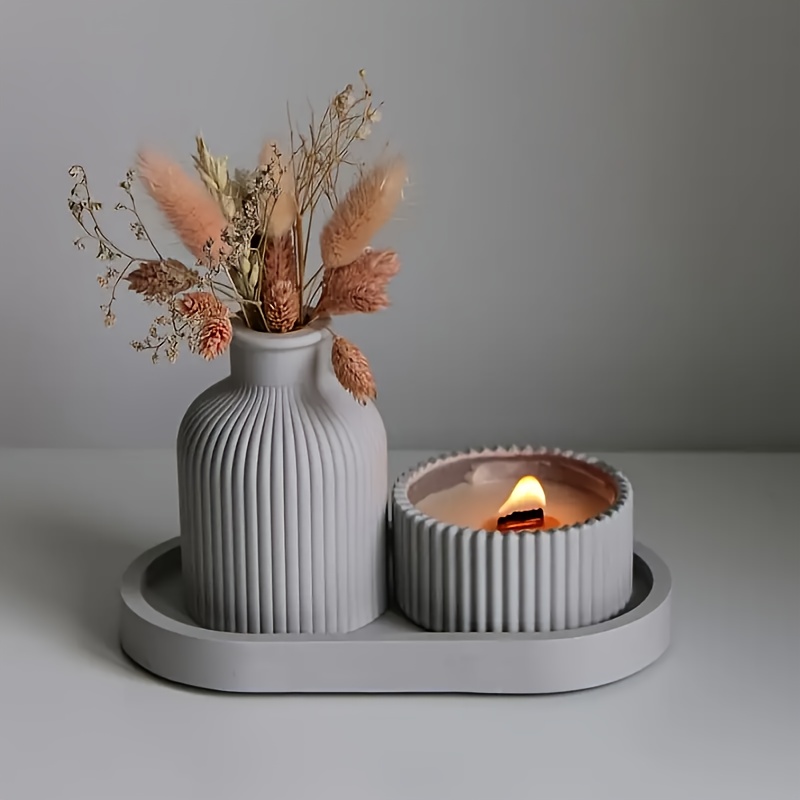 Art Craft Vase - Moules en Silicone, plateau ovale, moule