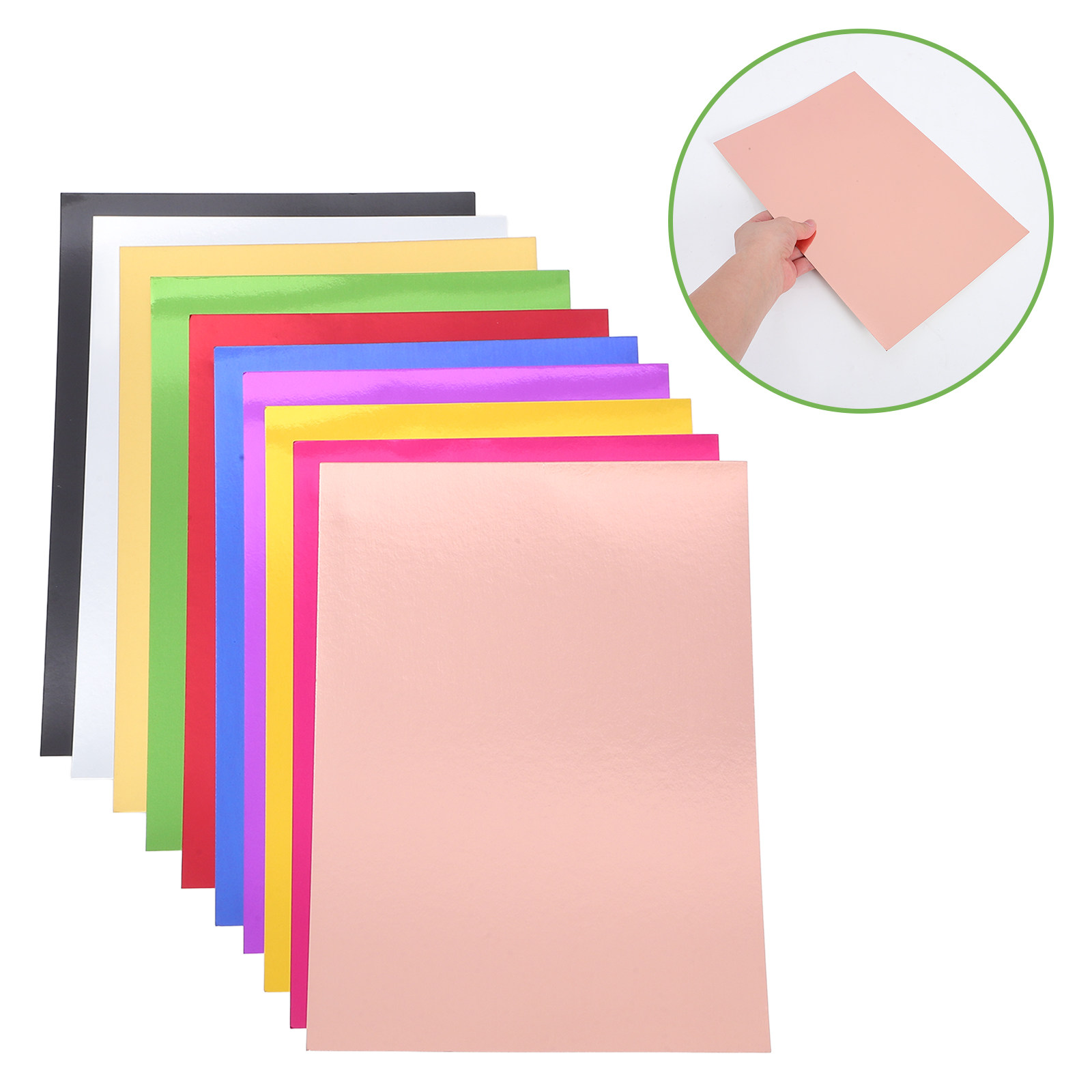 Art Craft Kindergarten - 20 feuilles de papier cartonné métallisé