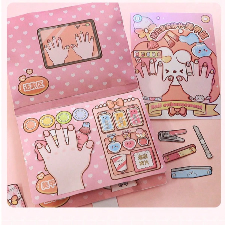 Art Craft For 3 Year Old - Livre d'autocollants pour salon de manucure