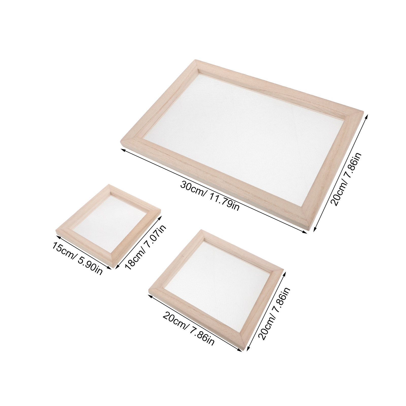 Ensemble de 3 cadres en bois p - Art Craft With Paper avis et prix