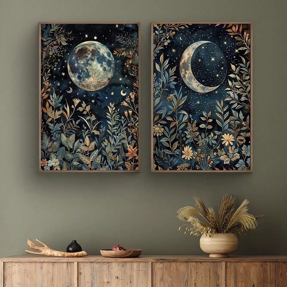 2 pièces/ensemble Boho lune bo - Art Craft William Morris avis et prix